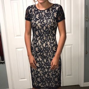 Navy semi formal lace dress